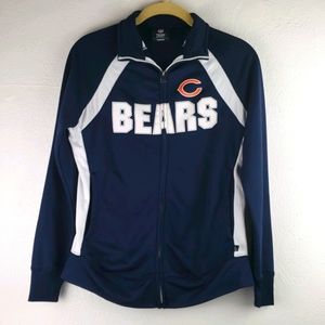 NFL Chicago Bears Navy Full Zip Jacket Size Small